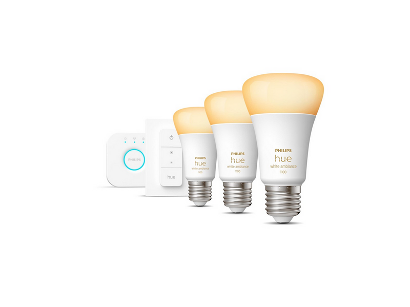 Philips Hue White Ambiance A60 E27 1100 Lumen - Starter Set mit 2 Glühbirnen