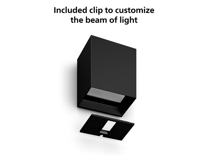 Philips Hue Resonate Downward Outdoor Wall Light (Black) — White & Color