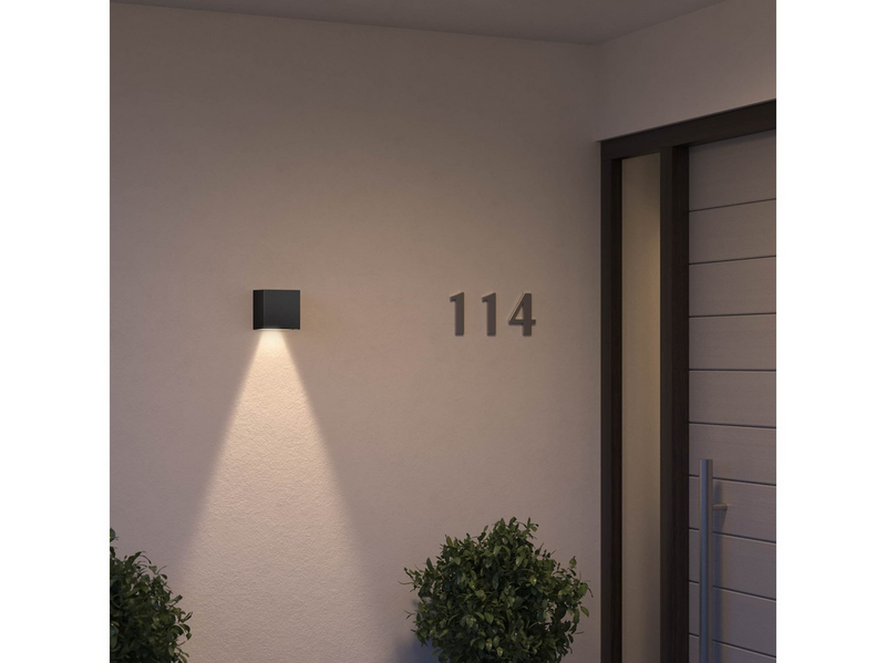 Philips Hue Resonate Downward Outdoor Wall Light (Black) — White & Color