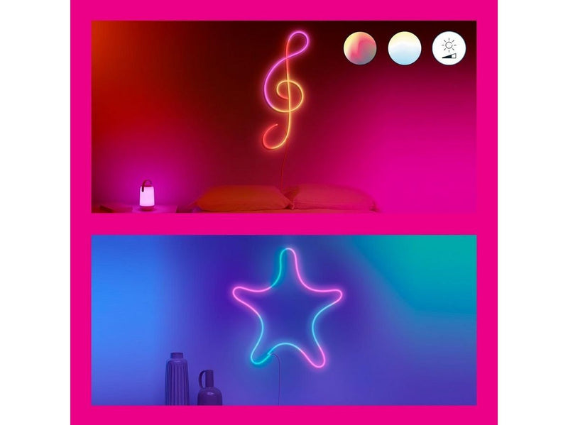 WiZ Neon Flex Lightstrip 3 m - 24 W - RGB - weiß