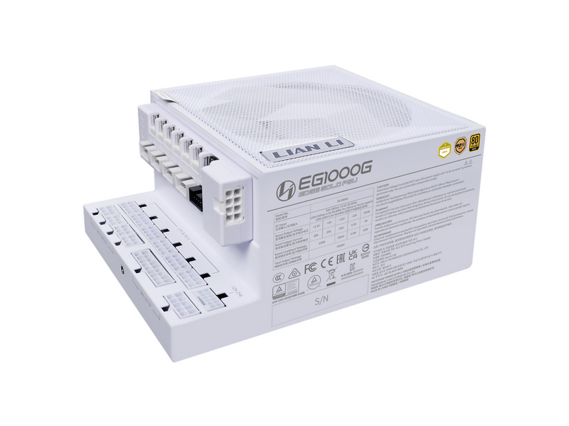 Lian Li Edge Gold 1000W White Netzteile - 1000 Watt - 120 mm - ATX 3.1 - 80