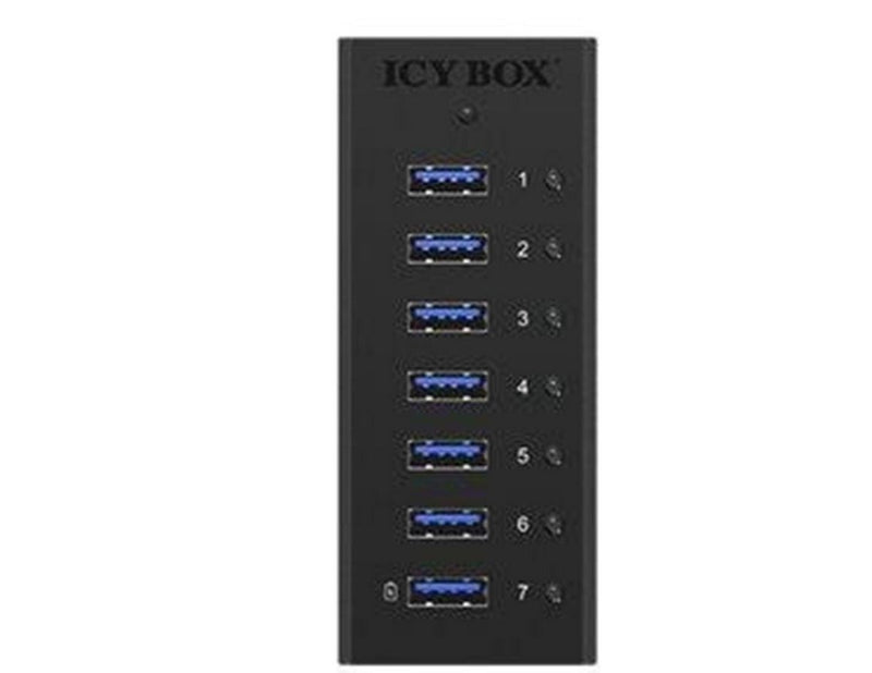 ICY BOX IB-AC618 USB-Hubs - USB 3.2 - 7 - Schwarz