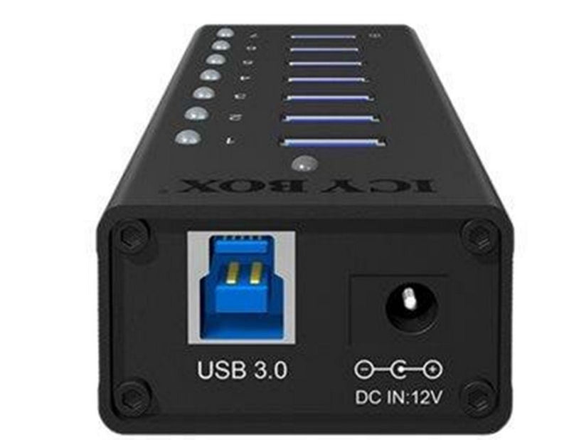 ICY BOX IB-AC618 USB-Hubs - USB 3.2 - 7 - Schwarz