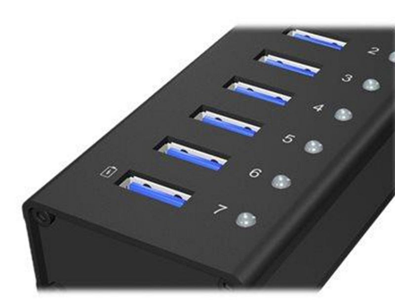 ICY BOX IB-AC618 USB-Hubs - USB 3.2 - 7 - Schwarz