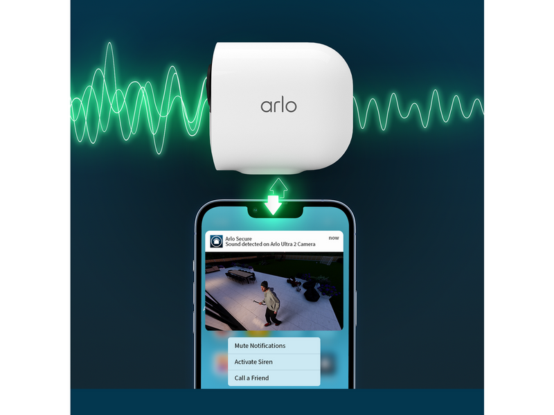 Arlo Ultra 2 4K UHD Wire-Free Security Camera System – 3 Cameras
