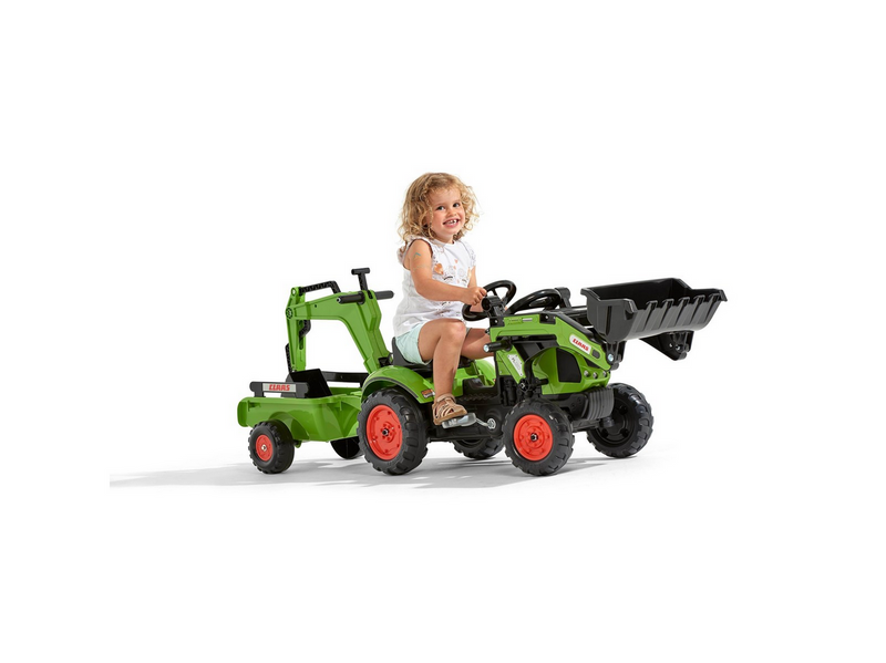 Falk Backhoe with trailer Claas