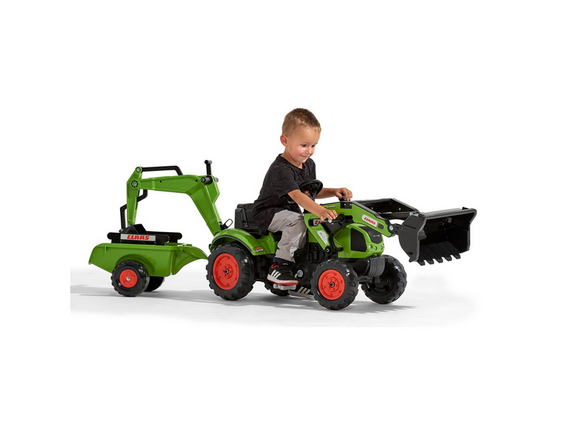 Falk Backhoe with trailer Claas