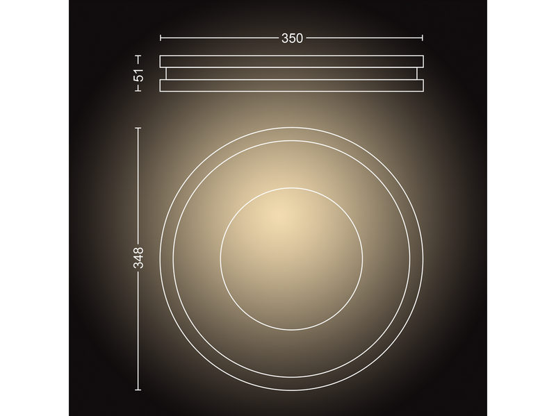 Philips Hue Being Plafond Ceiling Light - Black