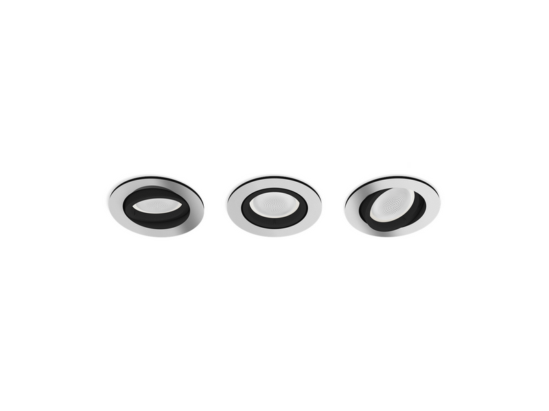 Philips Hue Milliskin Recessed Spotlight Round - Aluminium - 3-Pack