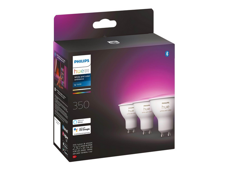 Philips Hue Color GU10 Spotlight - 3-Pack