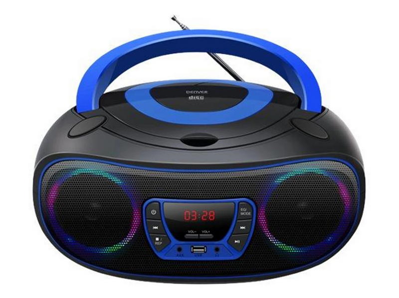 DENVER TCL-212BT - Blue - Boombox - CD - FM - USB - Bluetooth