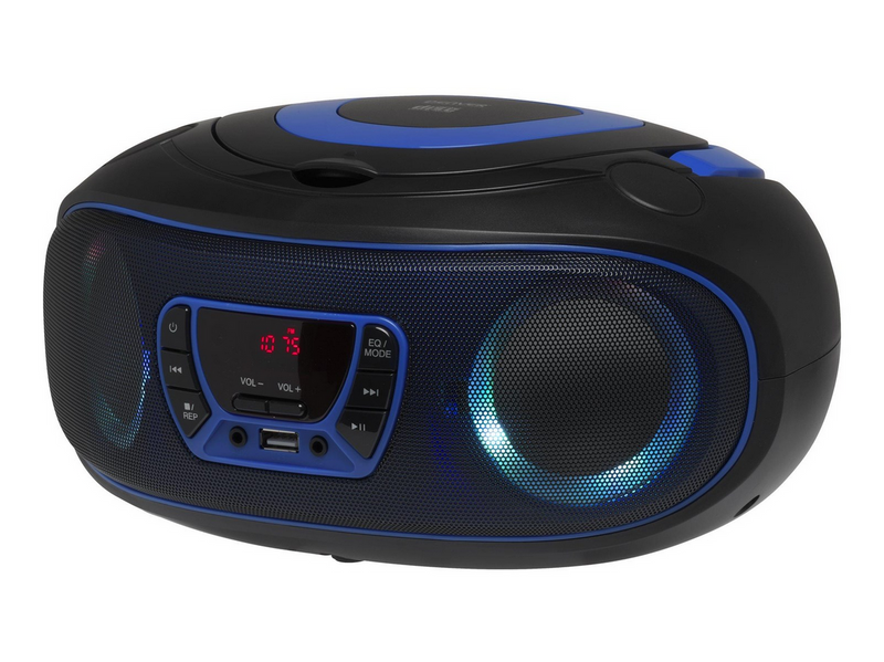DENVER TCL-212BT - Blue - Boombox - CD - FM - USB - Bluetooth