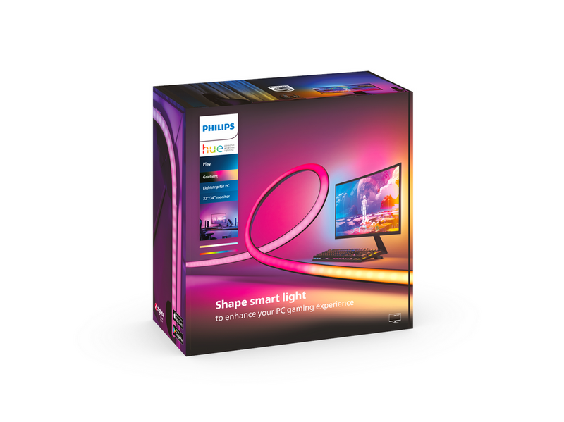 Philips Hue Play Gradient PC Lightstrip 32-34" + Hue Bridge