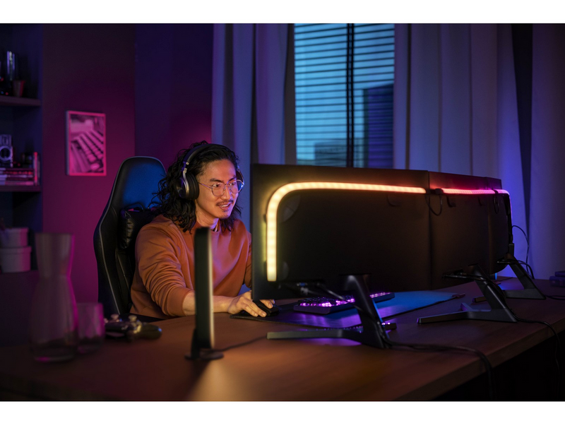 Philips Hue Play Gradient PC Lightstrip 24-27" 3-Pack + Hue Bridge