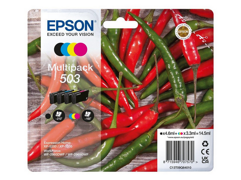 Epson 503 Multipack - 4-pack - black yellow cyan magenta - original - ink