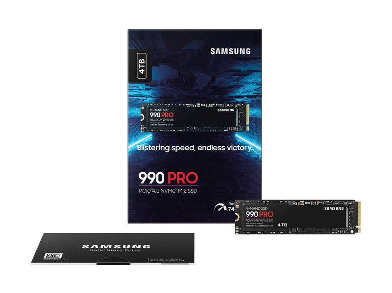 Samsung 990 Pro SSD - 4TB - Ohne Kühlkörper - M.2 2280 - PCIe 4.0