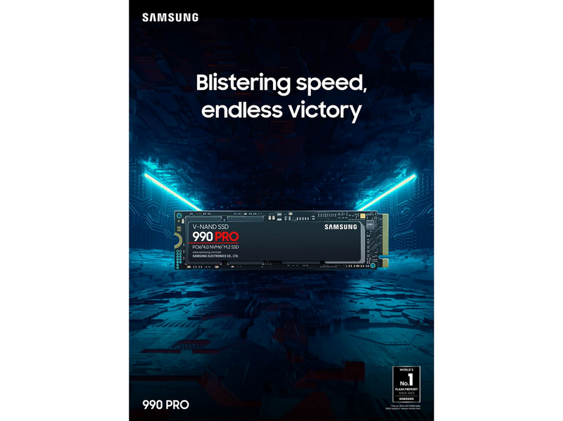 Samsung 990 Pro SSD - 2TB - Ohne Kühlkörper - M.2 2280 - PCIe 4.0