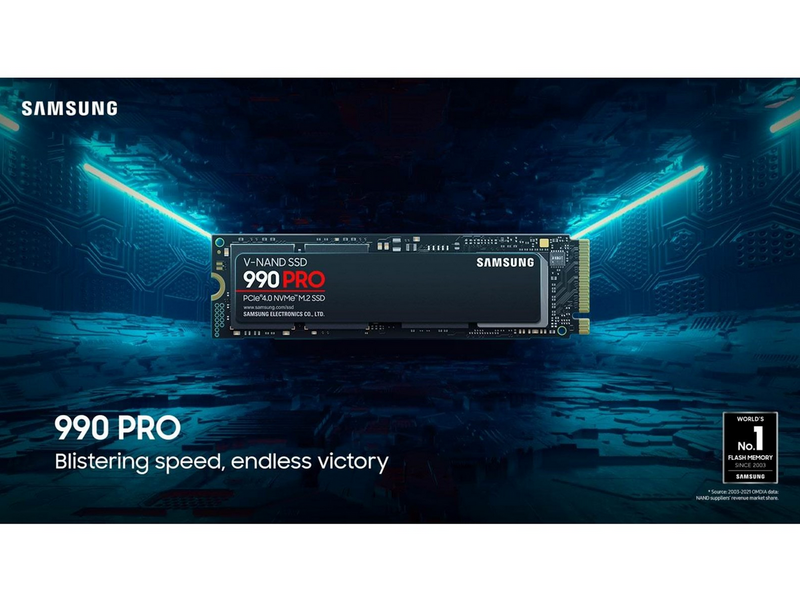 Samsung 990 Pro SSD - 4TB - Ohne Kühlkörper - M.2 2280 - PCIe 4.0