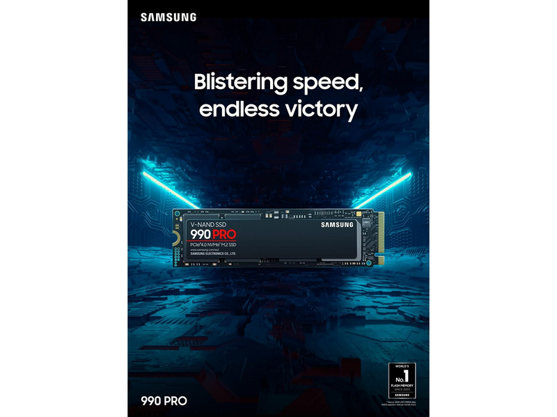 Samsung 990 Pro SSD - 4TB - Ohne Kühlkörper - M.2 2280 - PCIe 4.0