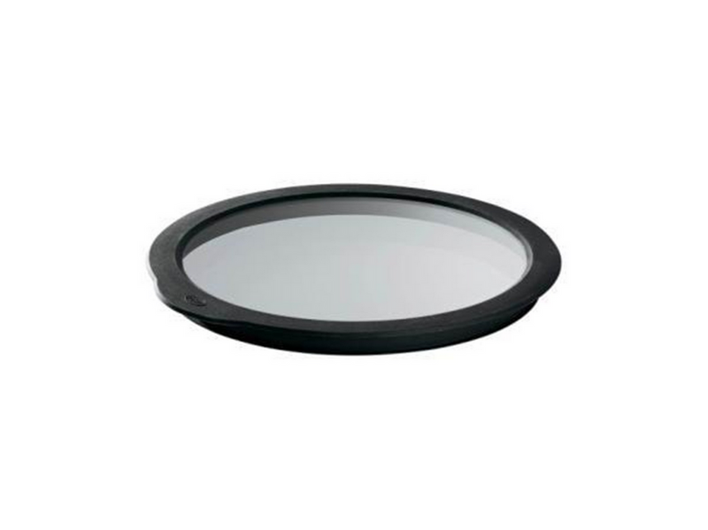 Rösle Glass lid 20 cm Clear/Black Glass/Silicone