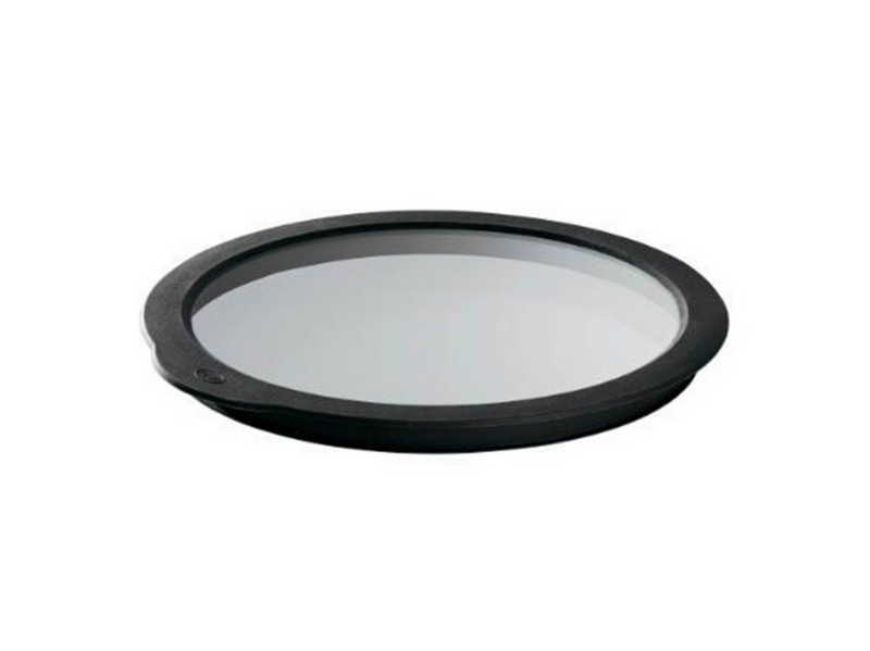 Rösle Glass lid 24 cm Clear/Black Glass/Silicone