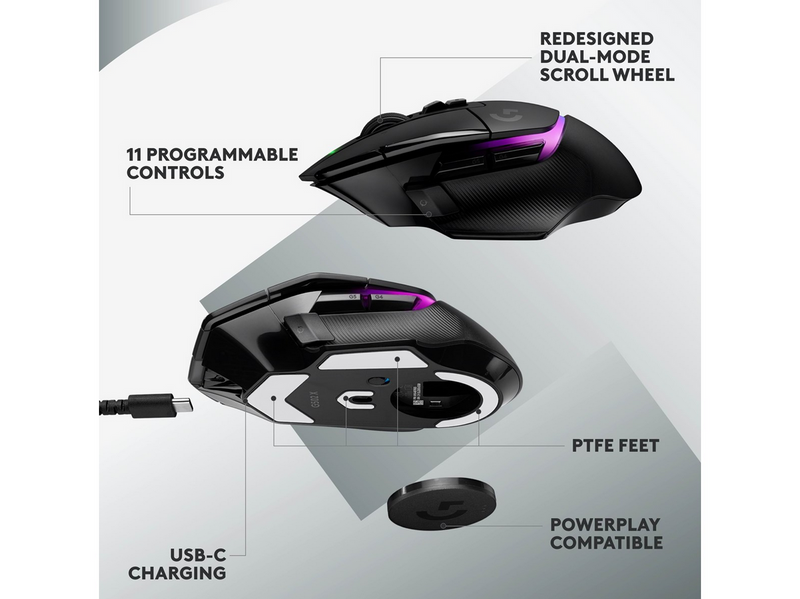Logitech G502 X Plus Wireless - Gaming Maus (Schwarz)