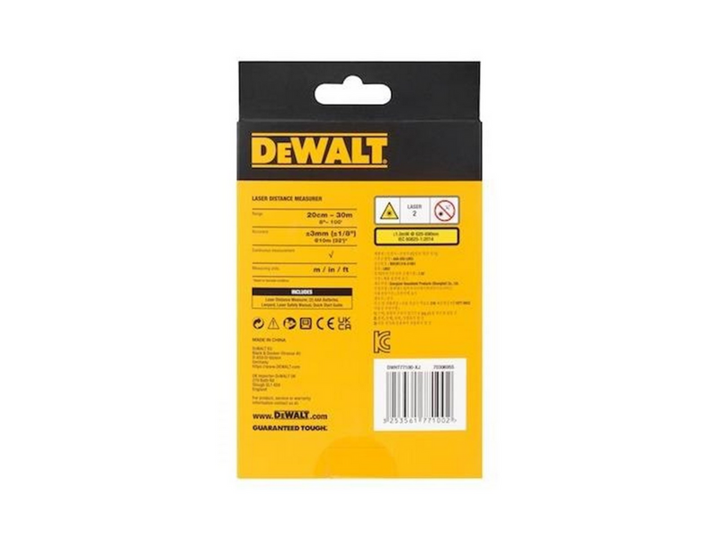 Dewalt DWHT77100-XJ 30 m Laser Distance Measure