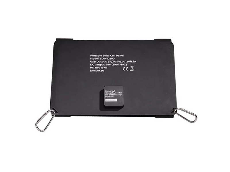 DENVER SOP-10200 - 20W Portable Solar Panel - QC3.0