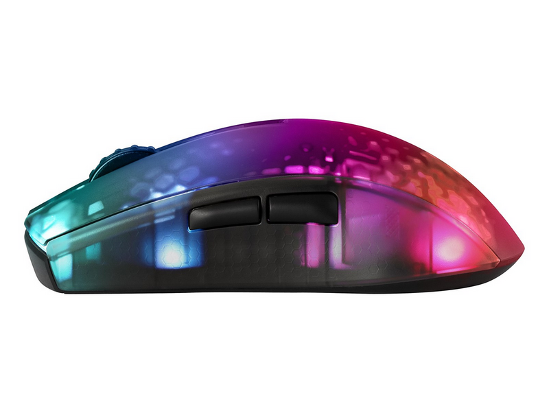 Deltaco GAMING DM320 Transparents RGB Wireless - Gaming Maus (Schwarz)