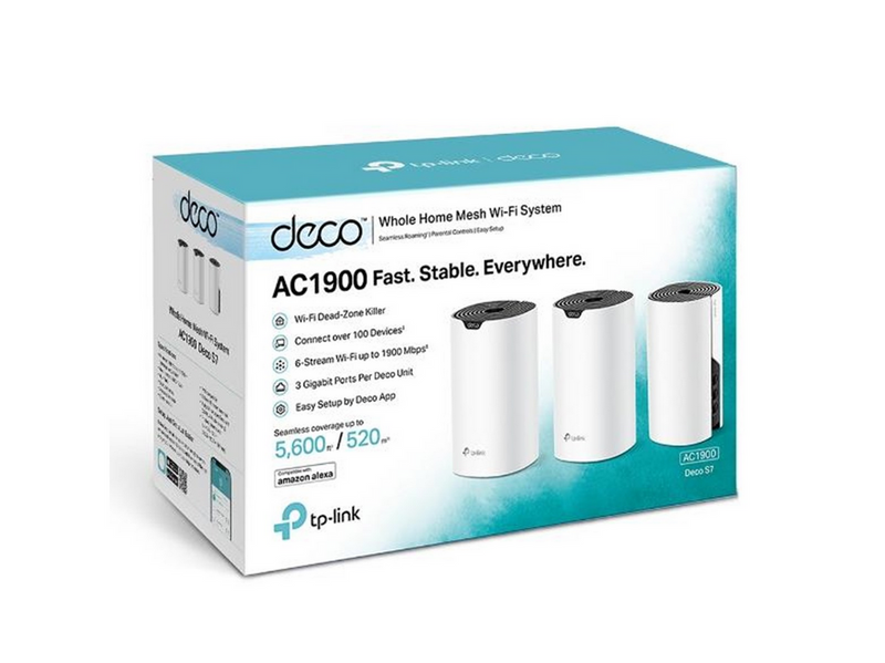 TP-Link Deco S7 AC1900 Whole Home Mesh Wi-Fi System (3-Pack) - Mesh router