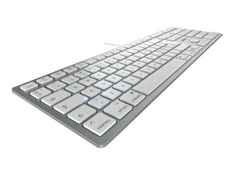 Cherry KC 6000 SLIM FOR MAC - Tastatur - Nordic ISO - Silber