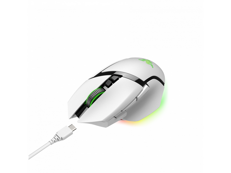 Razer Basilisk V3 Pro - Mercury - Gaming Maus (Weiß mit RGB Licht)