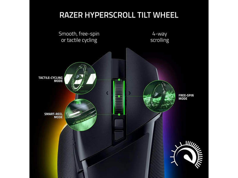 Razer Basilisk V3 Pro - Mercury - Gaming Maus (Weiß mit RGB Licht)