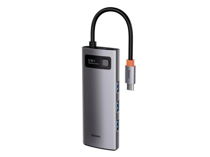 Baseus Hub 5in1 Metal Gleam Series USB-C to 3x USB 3.0 + HDMI + USB-C PD