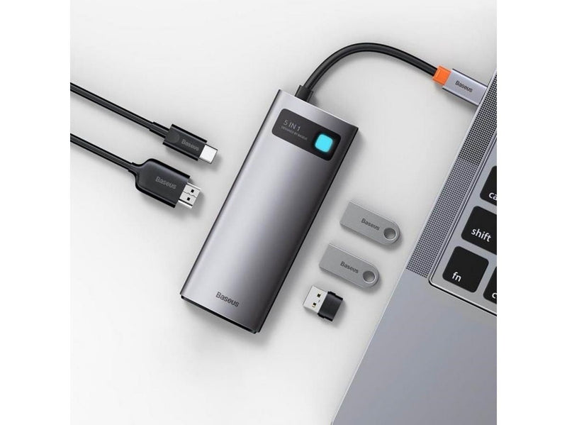 Baseus Hub 5in1 Metal Gleam Series USB-C to 3x USB 3.0 + HDMI + USB-C PD