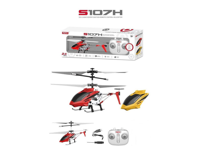 Syma R/C S107H Helicopter 2.4GHz 23 cm Red