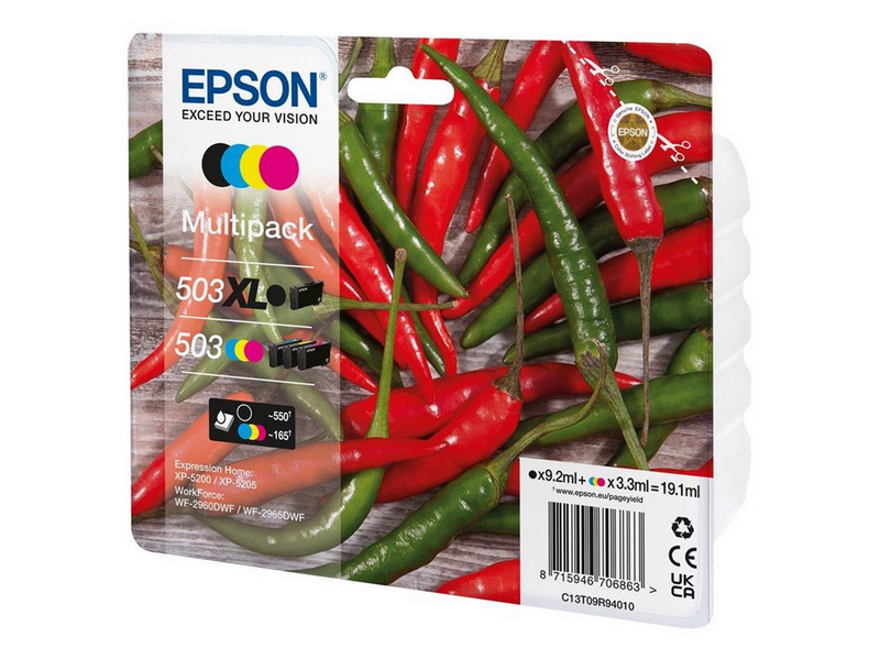 Epson 503/503 XL Multipack - 4-pack - XL(black) + Standard Capacity - black