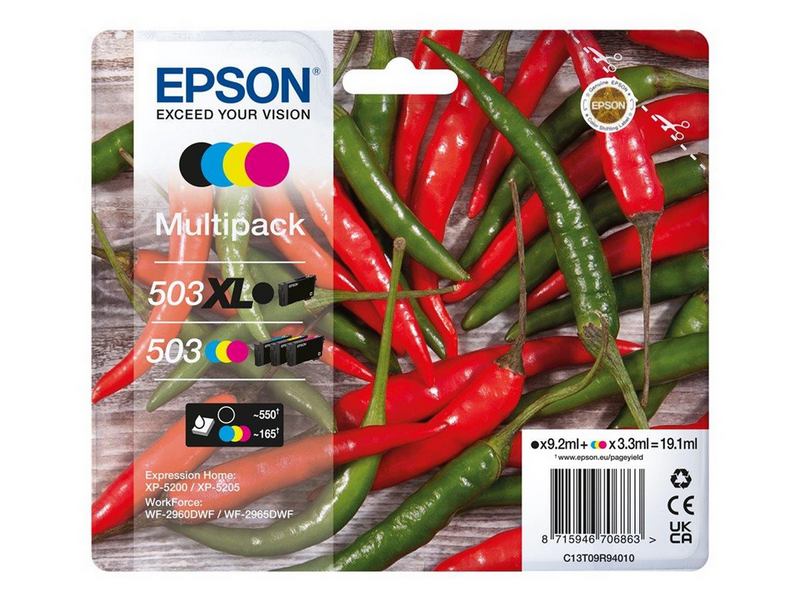 Epson 503/503 XL Multipack - 4-pack - XL(black) + Standard Capacity - black