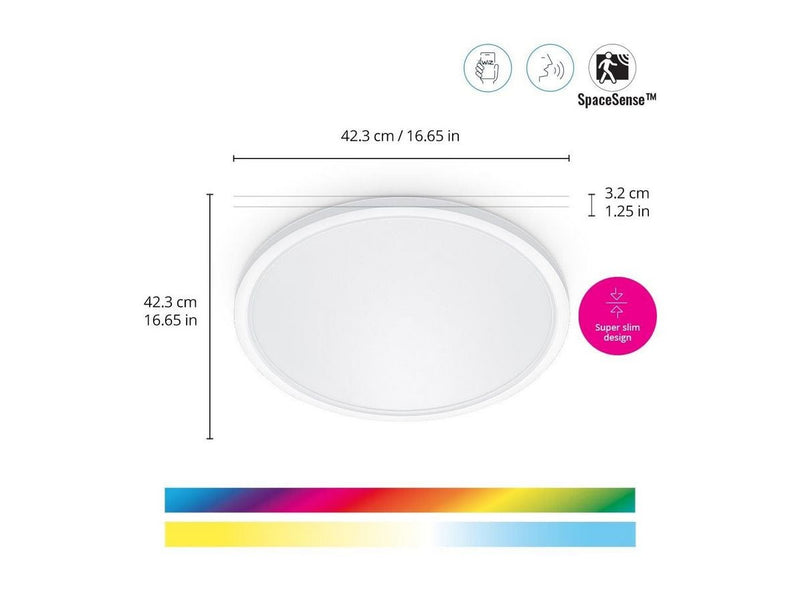 WiZ Super Slim Deckenlampe - 22 W - RGB - weiß
