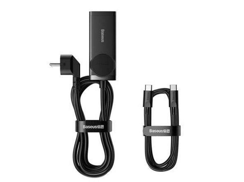 Baseus GaN3 Pro wall charger / powerstrip 2xUSB + 2xUSB-C + AC 100W (black)