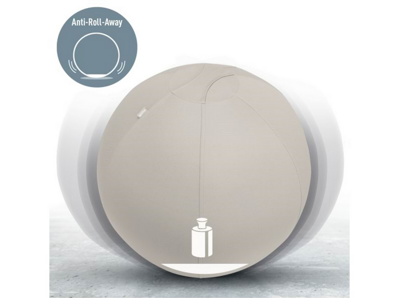 Leitz Ergo Active Sitzball mit Anti-Wegroll-Design, 75cm Grau