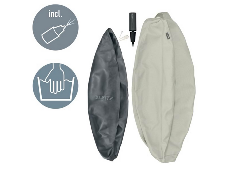 Leitz Ergo Active Sitzball mit Anti-Wegroll-Design, 75cm Grau