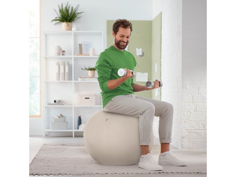 Leitz Ergo Active Sitzball mit Anti-Wegroll-Design, 75cm Grau