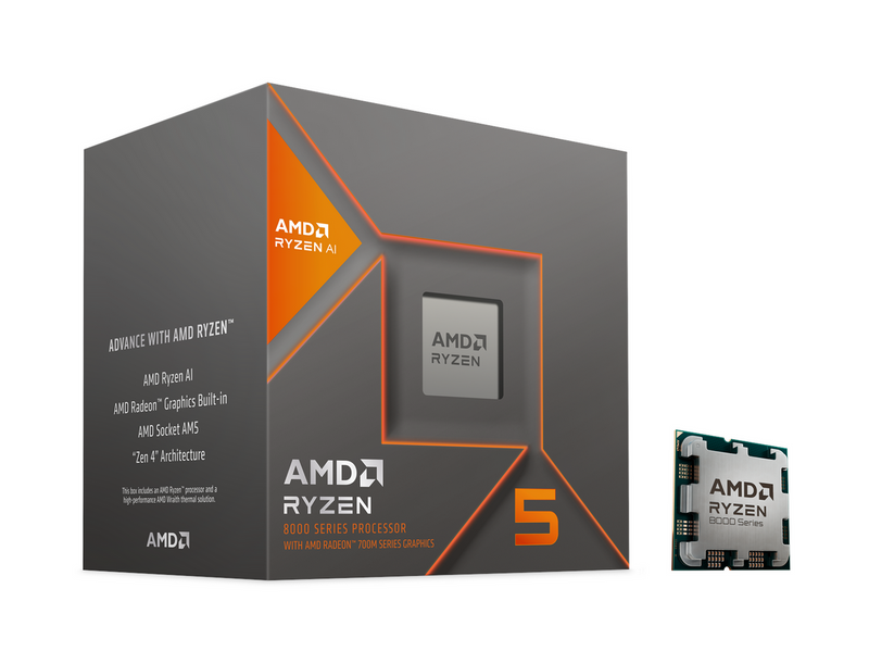 AMD Ryzen 5 8600G Wraith Stealth CPU - 6 Kerne - 4.35 GHz - AMD AM5 - AMD Boxed
