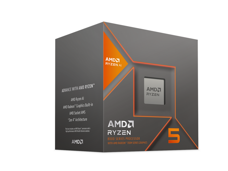 AMD Ryzen 5 8600G Wraith Stealth CPU - 6 Kerne - 4.35 GHz - AMD AM5 - AMD Boxed