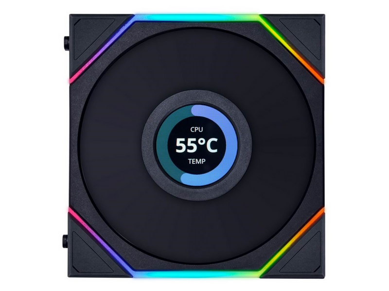 Lian Li UNI FAN TL LCD 120 (3-pack) - Gehäuselüfter - 120mm - Schwarz mit RGB