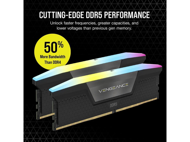 Corsair Vengeance RGB DDR5-6000 - 32GB - CL38 - Dual Channel (2 pcs) - Intel