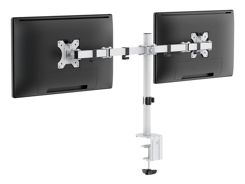 Deltaco Dual Monitor Desk Mount for 13"-32" screens - Weiß