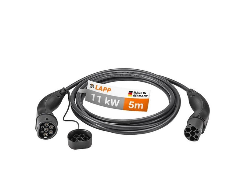 LAPP Type 2 Charging Cable, up to 11 kW, 5 m, black