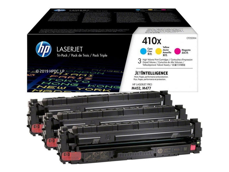 HP 410X / CF252XM Hich Yield Capacity 3-Pack (Cyan Magenta Yellow)